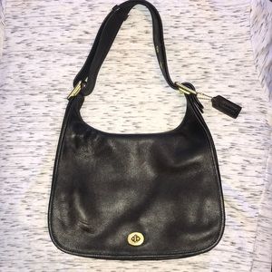 Leather Coach Vintage Legacy Crescent Bag